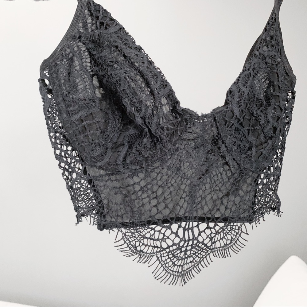 For Love and Lemons Black Lace Bralette